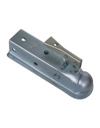 Ram Straight Tongue Coupler, 2,000 lb. Capacity, 1-7/8 inch Ball Size, 2 inch Channel, Zinc