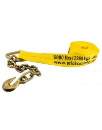 3 Inch x 30 Feet Winch Strap with Chain Lead