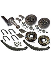 6,000 lb. Drop Axle Assembly with Electric Brakes & 6-Bolt on 5-1/2 Hub/Drums - 89-1/2 Inch Hub Face