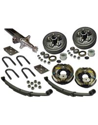 3,500 lb. Straight Axle Assembly with Electric Brakes & 5-Bolt on 4-1/2 Inch Hub/Drums - 62 Inch Hub Face