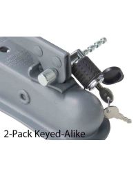 2 Pack Keyed Alike Adjustable Coupler Lock