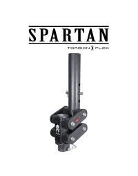 GEN-Y HITCH SPARTAN TORSION-FLEX, Manual Latch, 5 Offset, 4 Round Tube Gooseneck 2 5/16 Coupler, Standard Height, 25,000 lbs. Towing Capacity