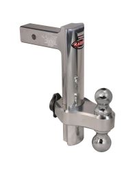 Trimax (TRZ12AL) Razor Aluminum Adjustable Dual-Ball Mount With 2" And 2-5/16" Hitch Balls - 12" Drop/Rise 10,000 Lbs. Tow Capacity