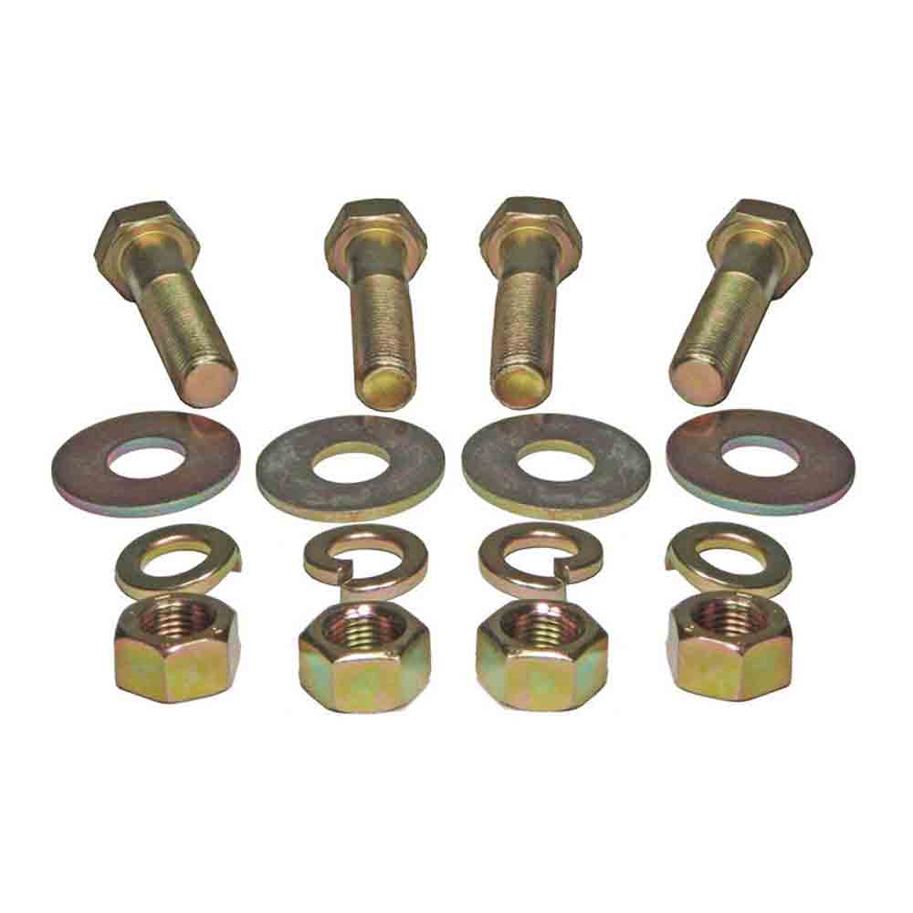 1/2 Inch Pintle Mount Bolt Kit, Set of 4 Bolts, Washers & Nuts