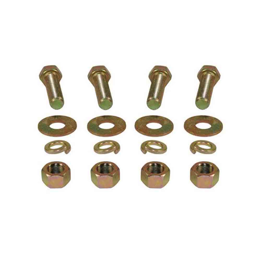 9/16 Inch Pintle Mount Bolt Kit - Set of 4 Bolts, Nuts, Washers