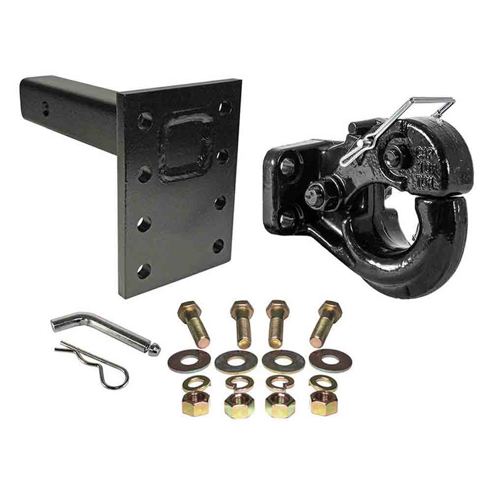 10 Ton Pintle Hook Combo Kit, Includes Mounting Plate and Hardware