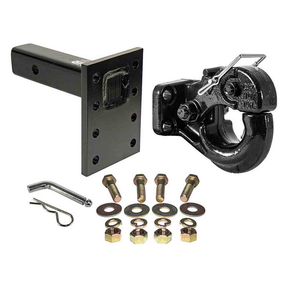 10 Ton Pintle Hook (PH-10), Mounting Plate (RPM-8), Mounting Hardware (MK-128) and Pin & Clip