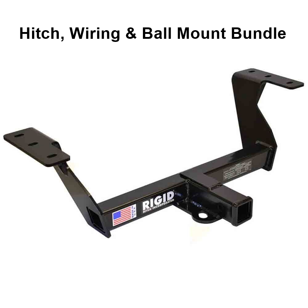 Rigid Hitch R3-0522 Class III 2 Inch Receiver Trailer Hitch Bundle - Includes Ball Mount and Custom Wiring Harness - fits 2019-2024 Subaru Forester