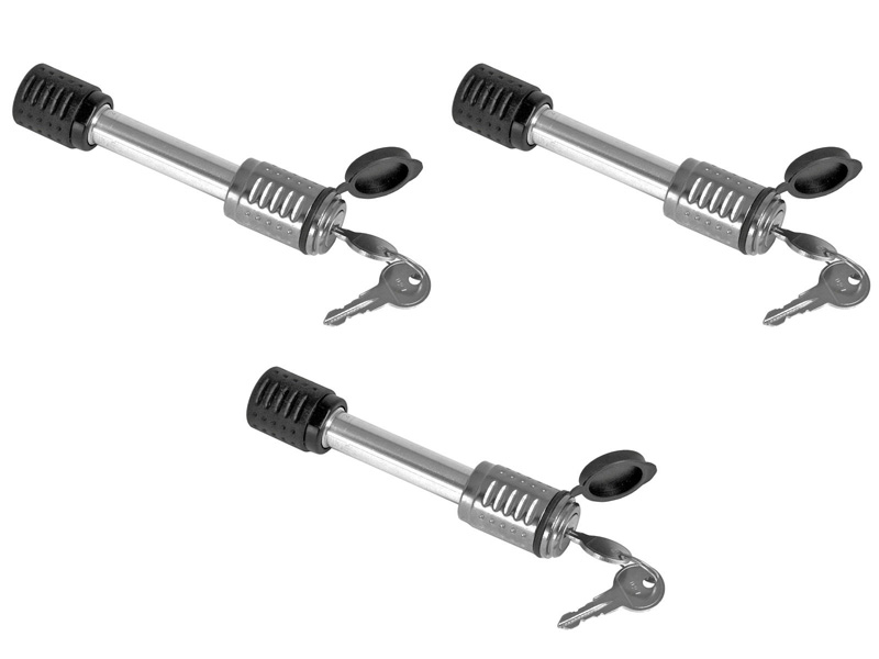 Deadbolt Barbell Hitch Pin Lock - 3-Pack Keyed Alike 5/8 Inch