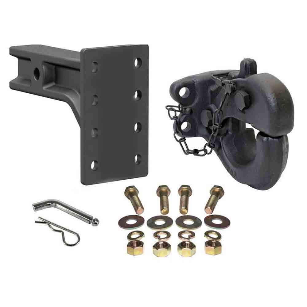 10 Ton Pintle Hook With Curt Adjustable Pintle Mount (2-1/2