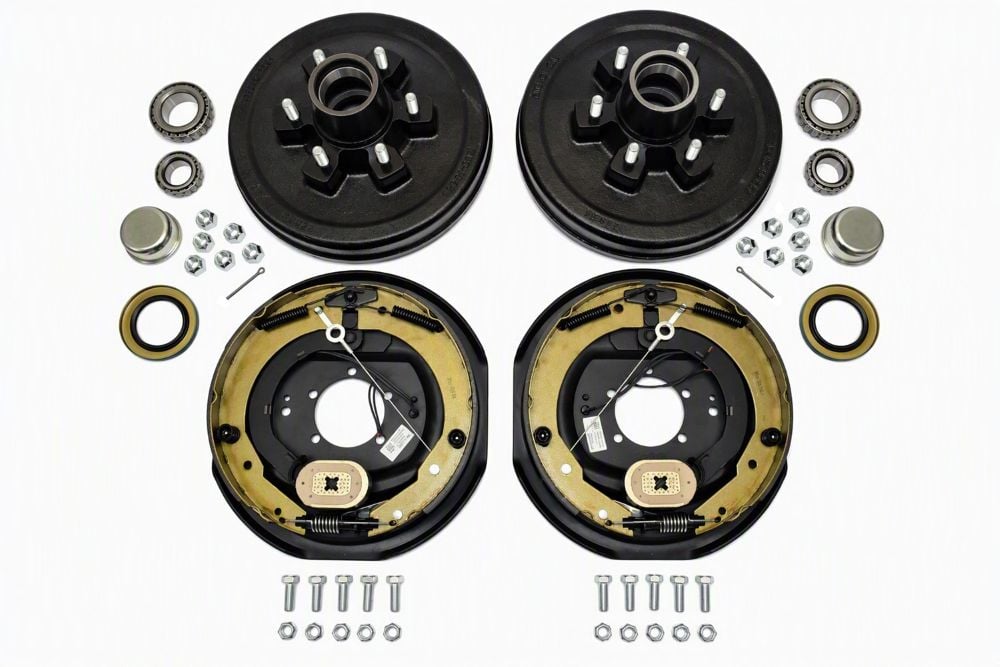 Rigid Hitch 12" x 2" Self-Adjusting Electric Trailer Brake & Hub/Drum Kit for 5,200-6,000 lb Axles | 6 on 5.5" Bolt Pattern