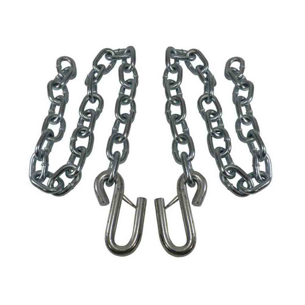 Trailer Safety Chains with Wire Latches - Class I - 2,000 lb. Capacity - 24