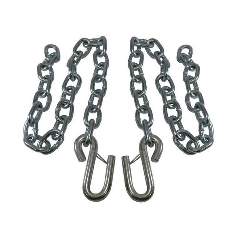 Trailer Safety Chains with Wire Latches - Class II - 3,500 lb. Capacity