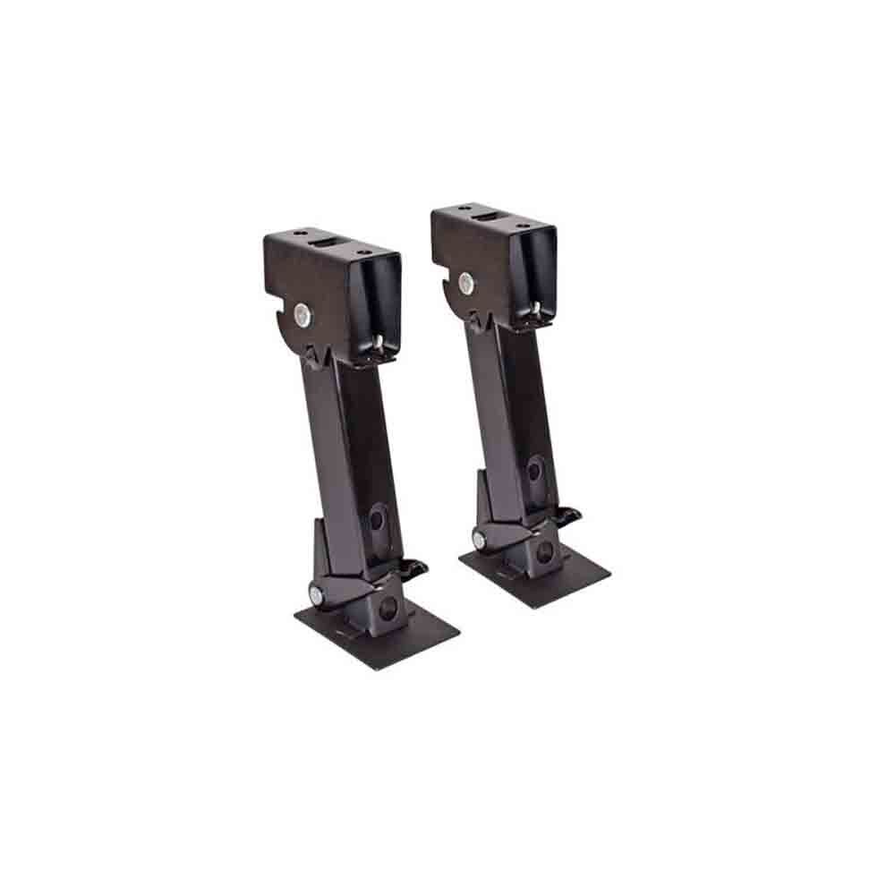 Stabilizer Trailer Jacks - Pair (2) - Flip Down Style - 650 lb. Lift / 1,000 lb. Support Capacity - with Handle and Level