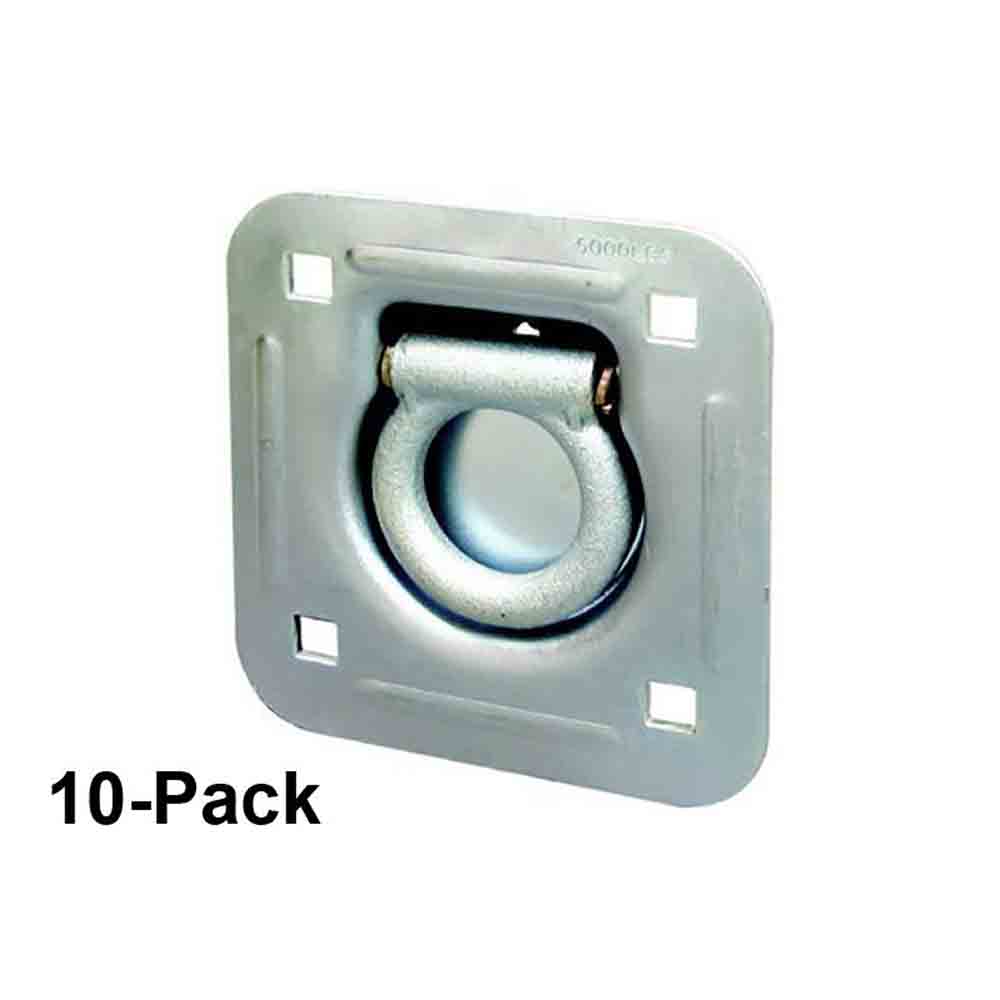 10-Pack - Recessed Zinc Plated Steel Tie-Down Ring