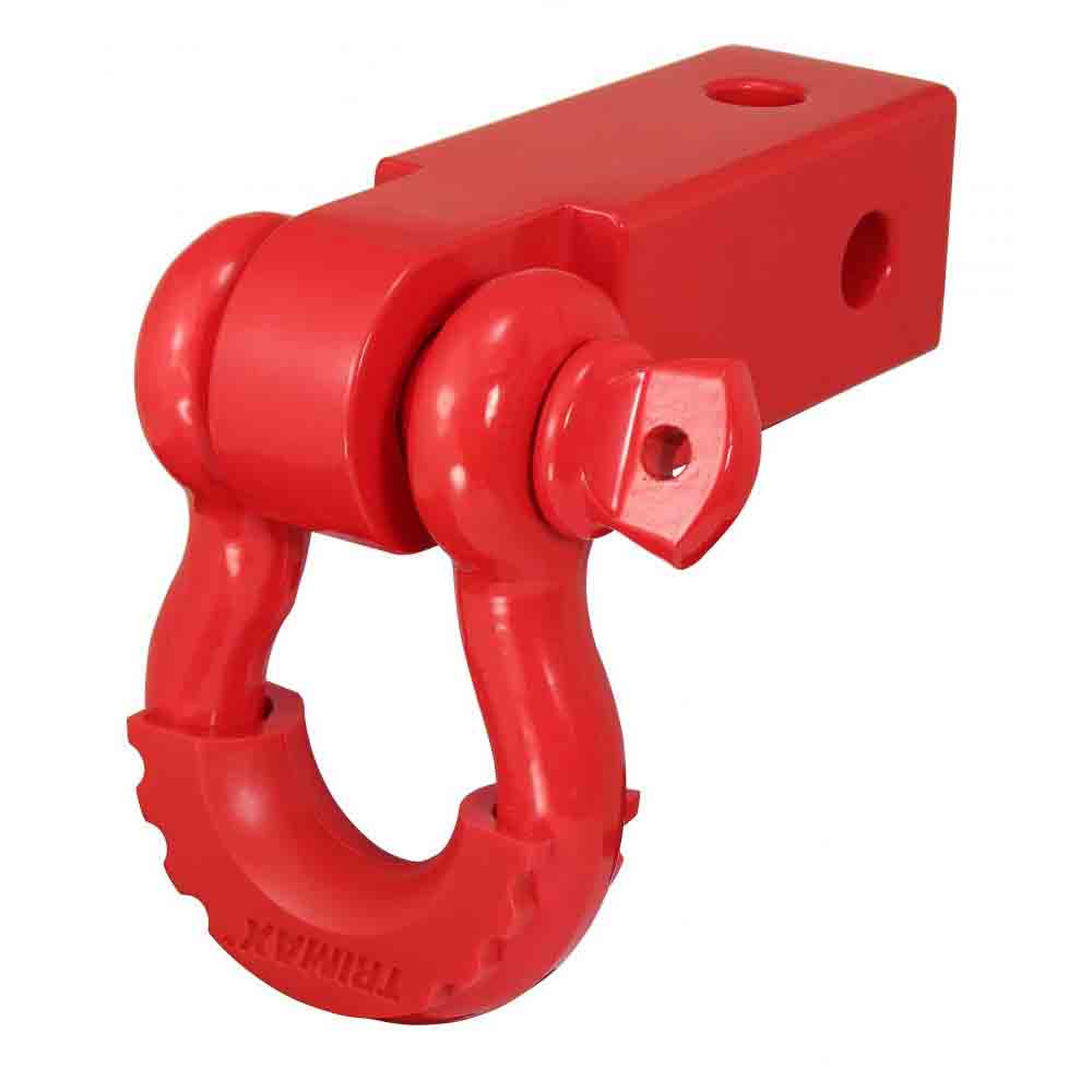 Red Tow Strap Shackle Mount for 2 Inch Receivers