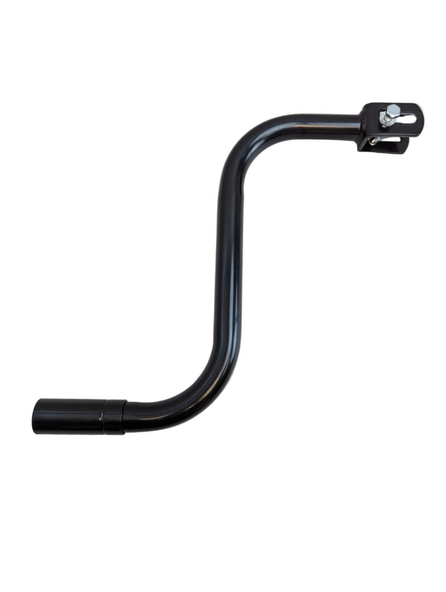 Replacement Sidewind Crank Handle for RAM or Bulldog Square (Direct Weld) Jacks (TJD-12000-HD) with 3" Rigid Hitch Logo Decal