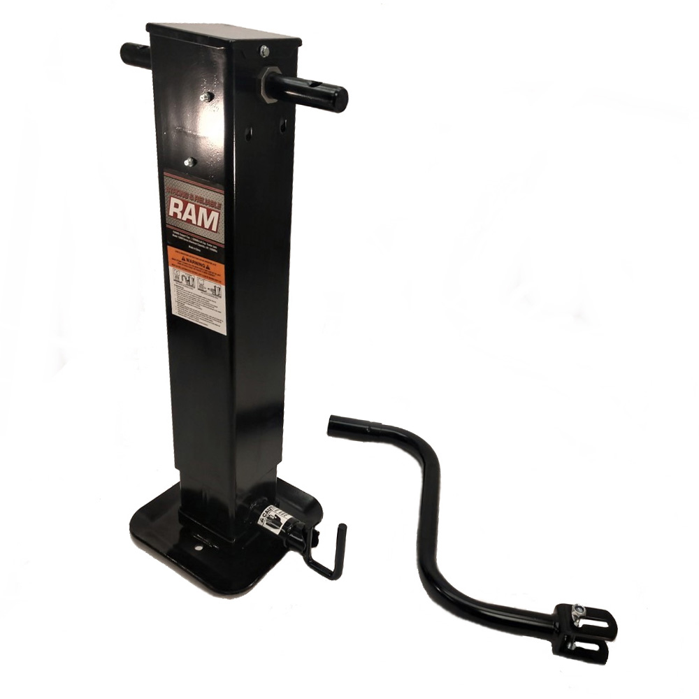 Ram TJD-15K-R Square Tube Drop Leg Jack with Crank Handle